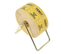 HANABASS Distributeur de Tickets Tombola avec Tickets Jaunes Perforés Support Simple pour Événements Loterie et Carnaval Espace Décriture pour Contact Kit Complet Pratique