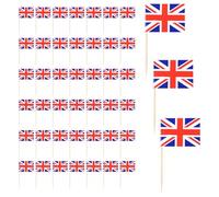 HANABASS Drapeaux à Gâteaux Décoratifs 200 Pcs, Pics à Cocktails en Plastique Sûr pour Desserts, Fruits et Amuse-Gueules, Accessoires Fête pour Décoration de Pâtisseries et Gâteaux