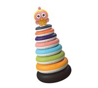 HANABASS Éducatif Empilable Anneaux Arc Ciel Tour Ludique pour Dès Ans Aux Chocs Favorise Apprentissage des Couleurs et Formes
