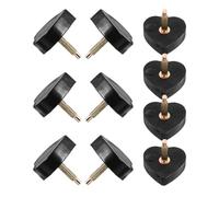 HANABASS Embouts de Talon pour Chaussures à Talons Hauts Forme Cœur Noir 5 Paires Réparation Femmes Chaussures Usage Quotidien