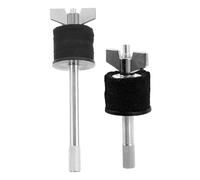 HANABASS Empileur de Cymbales Batterie Professionnel 2 Pièces en Alliage Feutre, Support Double Couche Surélevé Noir, Accessoires de Montage pour Pied de Cymbale, Compatible Perche,