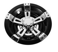 HANABASS Enjoliveur de Voiturette de Golf 10 Pouces, Caches Centraux de Moyeu de Roue, Plastique Alliage, Rond, Accessoire Décoratif, Installation Facile, pour Moyeu et Roue de Voiturette