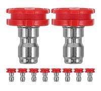 HANABASS Ensemble de 10 Embouts pour Nettoyeur Haute Pression Buse Pulvérisation 0° 1 MM Compatible Pistolet à Eau Haute Pression Jet Concentré pour Nettoyage Voiture et Jardin