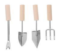 HANABASS Ensemble de 4 Mini Outils de Jardinage Décoratifs en Plastique Râteau Miniature Pelle Miniature Accessoires Micro-Paysage pour Décoration de Jardin Jardinière Fenêtres et