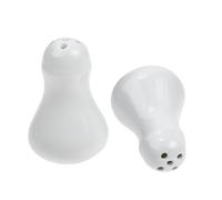 HANABASS Ensemble Salière et Poivrière 2pcs en Céramique Blanche Rangement Multipurpose Élégante pour Décoration Cuisine et Table à Manger