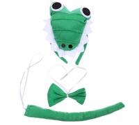 HANABASS Ensemble serre- décoratif et queue d’alligator en peluche accessoires de cosplay doux pour fête carnaval et déguisement garçon et filles costume animal décoratif tenue thème