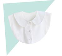 HANABASS Faux Col Amovible pour Femmes et Filles Col Détachable Blanc Uni Demi-chemise Élégante Accessoire Décoratif pour Blouse