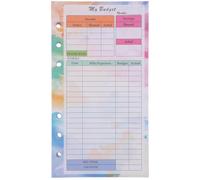 HANABASS Feuilles budget 1 ensemble 82 feuilles papier portable cahier comptabilité 6 trous suivi des dépenses voyage