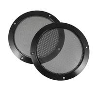 HANABASS Filets de Protection en Plastique Noir Résistant la Décoloration 2 Pièces pour Haut-Parleur Voiture pour Système Audio Automobile