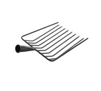 HANABASS Forks D'engrais De Jardinage Fourche De Jardin Tête De Fourche à en Métal Équipement De Jardinage Matériel pour Pelouse Et Jardin Accessoires De Coupe De Gazon Acier Noir