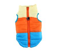 HANABASS Gilet d'hiver Imperméable pour Chien à Trois Couleurs Bleu Ciel, Jaune Et Orange, Veste Chaude en Coton Doux, Taille XS, pour Promenades Et Activités Sportives d'automne Et Hiver
