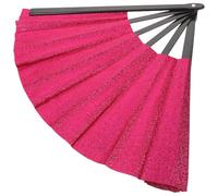 HANABASS Grand Éventail Pliable Bambou Résistant pour Danse et Festivals Ventilateur Portable Léger pour Fêtes Edm Cosplay et Soirées Disco