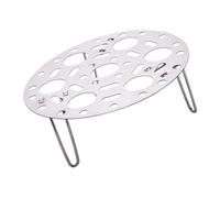 HANABASS Grille de Vapeur Support de Pliable en Acier Inoxydable Argenté Résistante la Chaleur Froid pour Œufs et Vapeur, Usage Domestique Cuisine