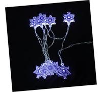 HANABASS Guirlande LED Étoile de David pour Hanoukkah Décorations de Juives pour Intérieur Extérieur Lumières de Jardin Patio Ambiance Festive Accueillante Résistantes Aux Intempéries
