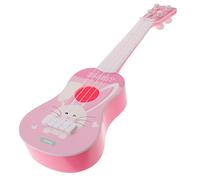 HANABASS Guitare Jouet Éducatif en Plastique pour Garçon et Filles 4 Cordes Motif Lapin Jouet Musical Développement de L'Imagination Jeux Intérieurs pour Tout-Petits