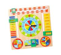 HANABASS Horloge en Bois Éducative pour Garçon et Filles Outil de Reconnaissance Temps Jouet Cognitif 1 Pièce Activité Pédagogique Apprentissage Temps Jouet de Puzzle