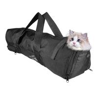 HANABASS Housse De Toilettage pour Chat avec Ouvertures Multiples Fermetures Éclair Sécurisées Et Tissu Oxford Respirant pour Bain Coupe des Griffes