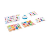 HANABASS Jeu Flèches Bois pour Garçon Fille Développement Intellectuel Coordination Main-œil Apprentissage des Couleurs Éducatif Sûr et Stimulant