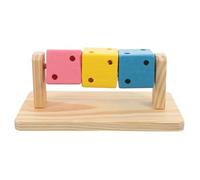 HANABASS Jouet à Mâcher en Bois Naturel pour Hamsters Et Cochons D’Inde, Cube Ludique Multifonction, Accessoire Enrichissement Cage, Santé Dentaire Petits Animaux