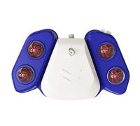 HANABASS Jouet Arroseur Multifonctionnel pour Chien Et Chiot, Distributeur d'eau Automatique en Abs Bleu, Taille Compacte, pour Bain Et Jeu Interactif