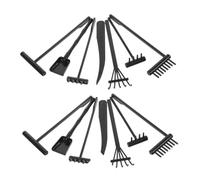 HANABASS Kit de Râteaux de Jardin Zen Accessoires de Jardin Sec pour Outils Miniatures pour Décoration et Relaxation pour Amateurs de Zen et Bricolage