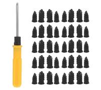 HANABASS Kit de Réparation de Pneus Tubeless, Vis en Caoutchouc Renforcé 50 Pièces avec Tournevis, Outil Rapide et Polyvalent pour Voiture, Moto et Vélo Électrique, Réparation Crevaison