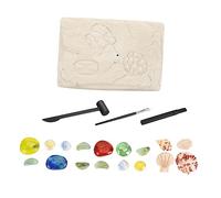 HANABASS Kit Fouille Archéologique Garçon Fille Jeu Éducatif DIY Dexcavation de Gemmes Imitation pour Patience et Pédagogique Créatif pour Garçons et Filles