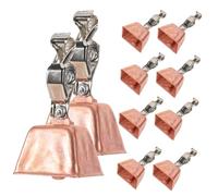 HANABASS Lot De 10 Cloches De Pêche Instrument De Cloche De Vache Une Couleur Collier De Mouton Avec Cloche Cloche De Canne À Pêche Cloches Pour Dressage De Chien Pour Sortir Collier