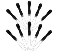 HANABASS Lot de 10 Outils à Boutonnière Main avec Poignée Plastique Noire Aide à la Pose de Boutons-Pression pour Chemises et Robes Accessoire Multifonction pour Couture et Habillage