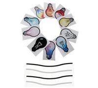 HANABASS Lot de 10 Set de Autocollants Ampoule de Noël Repositionnables pour Voiture Décorations Extérieures Étanches 2 Fils Noirs et 2 Fils Blancs Autocollants Lumineux Festifs pour