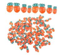 HANABASS Lot De 10 Tranches De Carottes En Argile Pour Projets Créatifs Mini Carottes Artificielles Breloques Fantaisie Breloques Réalistes En Forme De Légumes Breloques En Résine