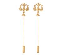 HANABASS Lot de 2 Broches Avocat Dorées en Métal Forme Balance Justice Épingle Col de Chemise Costume Accessoire Symbole Impartialité pour Homme et Femme Présent Professionnel Élégant