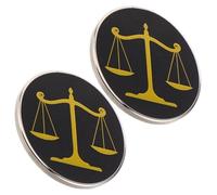 HANABASS Lot de 2 Broches Avocat en Alliage Motif Balance Justice Insignes de Revers pour Homme Élève en Droit Présent Professionnel Accessoire Costume Juridique