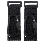 HANABASS Lot De 2 Crochets Pour Poussette Antidérapants Et Renforcés, Métal Noir Verrou, Support Pour à Couches, Compatible Poussettes Et Chariots De Courses, Usage Ville Et Balade, Capacité 30 Kg