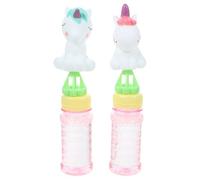 HANABASS Lot de 2 Mini Baguettes à Bulles à Motif Licorne Petites Tailles en PVC pour Fêtes et Activités Extérieures Jouets Portables pour Garçon et Filles Couleur Couleur Aléatoire