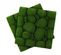 HANABASS Lot De 2 Murs En Pierre De Mousse Simulation D'Automne Kit De Pot De Décoration En Mousse Gazon Artificiel Mousse Décorative De Jardin Fausses Plantes D'Extérieur