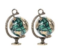 HANABASS Lot de 2 Ornements de Globe en Alliage pour Maison de Poupée Mini Globe Décoratif Rond Décoration Miniature pour Bureau et Intérieur de Simulation Réaliste