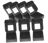 HANABASS Lot De 20 Boîtes D’emballage Présent Carrées En Papier Kraft Noir Fenêtre Transparente Boîte Portable 7,5x7,5x3 Cm Coffret à Bijoux Pour Savonnette Usage Domestique