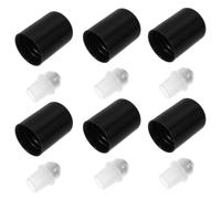 HANABASS Lot de 20 Embouts à Bille en Acier Inoxydable pour Flacons à 18 Dents avec 10 Billes et 10 Capuchons Anti-Poussière Noirs Kit D’Accessoires pour Roll-On Huiles Essentielles