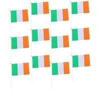 HANABASS Lot de 20 Mini Drapeaux Irlandais Portables en Polyester Décoration de Fête Drapeaux pour Jardin et Terrasse Bannière Patriotique et Réutilisable