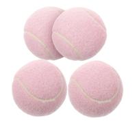 HANABASS Lot De 4 Balles De Tennis pour Débutants Entraînement Entraînement Tennis Caoutchouc Rose