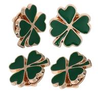 HANABASS Lot De 4 Broches Vertes Pour Femmes Accessoires De La Saint-Patrick Bijoux Trèfle Pour Femmes Épingles À Revers Pour Femmes Épingles À Revers Pour Hommes Épingle De