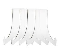 HANABASS Lot de 4 Chevalets Acryliques Transparents pour Présentation, Support Assiette Résistant et Décoratif, pour Restaurant et Supermarché
