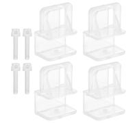 HANABASS Lot de 4 Clips de Couvercle D'aquarium Transparents avec Vis, Support pour Verre de 0 à 2 Cm D'épaisseur, Pinces de Fixation Antirouille Adaptées aux Aquariums sans Rebord,