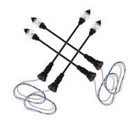 HANABASS Lot de 4 Mini Lampadaires pour Maison de Poupée Modèle en ABS Stable Décor de Lampadaire pour Modélisme Ferroviaire et Scènes de Parc Accessoires Créatifs pour Micro-Maison 4