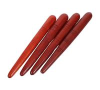 HANABASS Lot de 4 Stylos d'Acupression en Bois Naturel de Rosewood Bâtons de Massage Point de Déclenchement Légers et Compacts Masseurs pour Shiatsu du Dos Jambes et Cou Outil Manuel