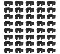 HANABASS Lot de 40 Clips de Sécurisation en Plastique Noir pour Cage et Enclos, Fermoirs Réglables pour Portes de Meubles, Barrières de Sécurité et Accessoires pour Animaux