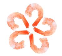 HANABASS Lot De 5 Modèles Alimentaires De Crevettes Artificielles Réalistes pour Décoration De Restaurant Et Fête, Accessoire Simulation en PVC Solide, Déco La Cuisine Et Bureau