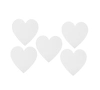 HANABASS Lot de 5 Planches à Dessin en Toile Tendue Forme Cœur 20x20 Cm Toile Blanche 100% Coton Compatible Peinture Acrylique pour Artistes et Étudiants en Peinture