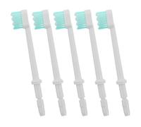HANABASS Lot de 5 Têtes de Brosse Interchangeables pour Hydropulseur Buccal, Embouts en Plastique Vert Carré, Accessoires pour Nettoyage Interdentaire Précis et Hygiène Dentaire